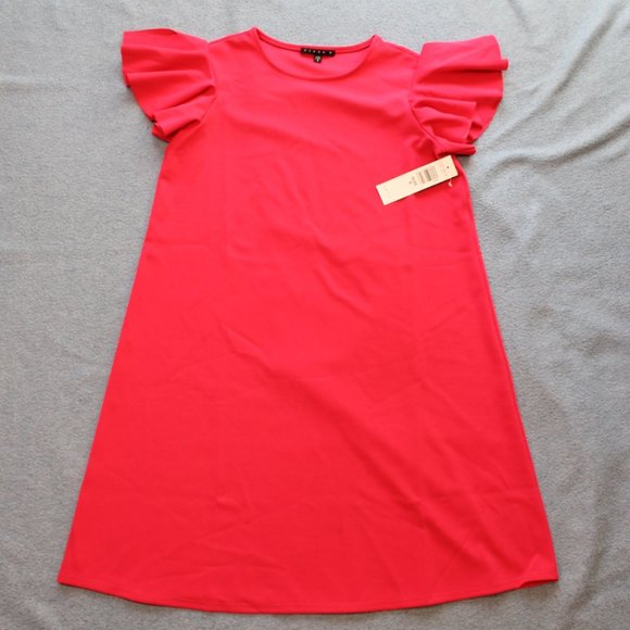 Brand New Tiana B. Womens Dress,  A-Line with Flutter Sleeve, Sz 8 - Picture 1 of 5